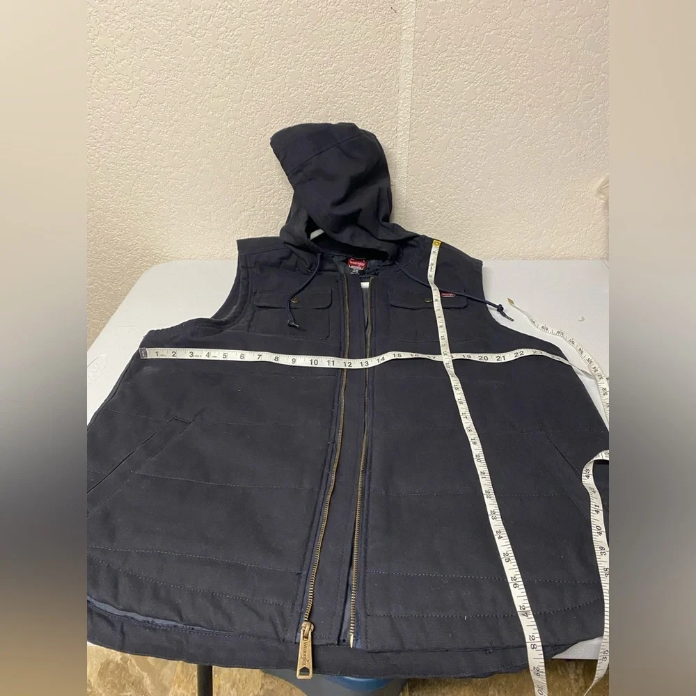Wrangler Workwear Men's Dark Vest with Hood